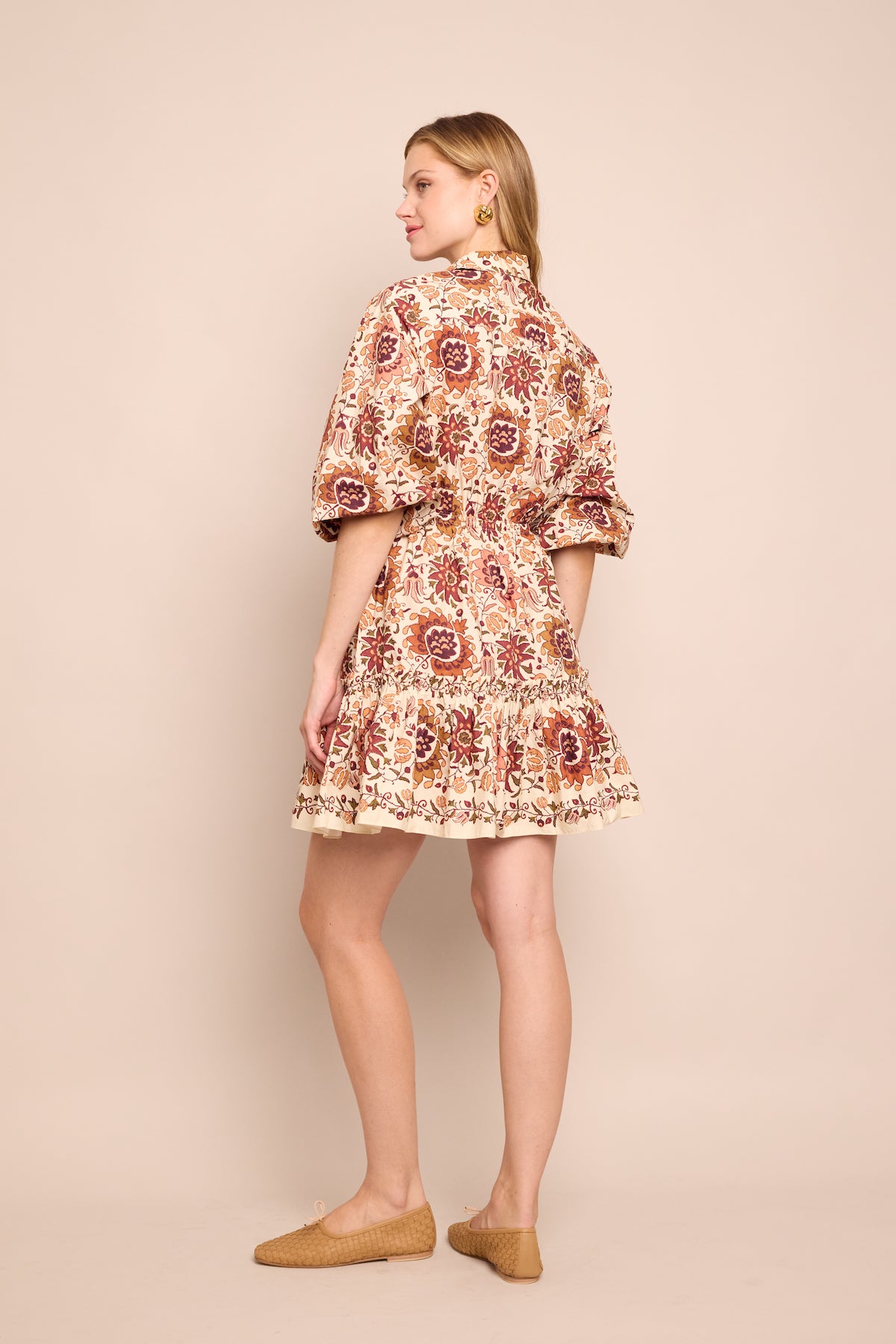 Robin Dress in Batik Vine Ivory