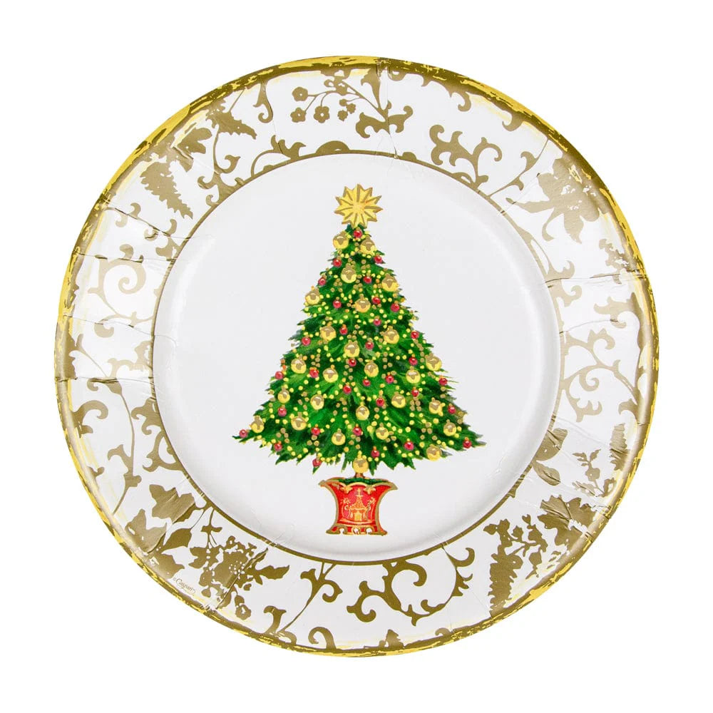 Gilded Tree Salad & Dessert Plates, Set of 8