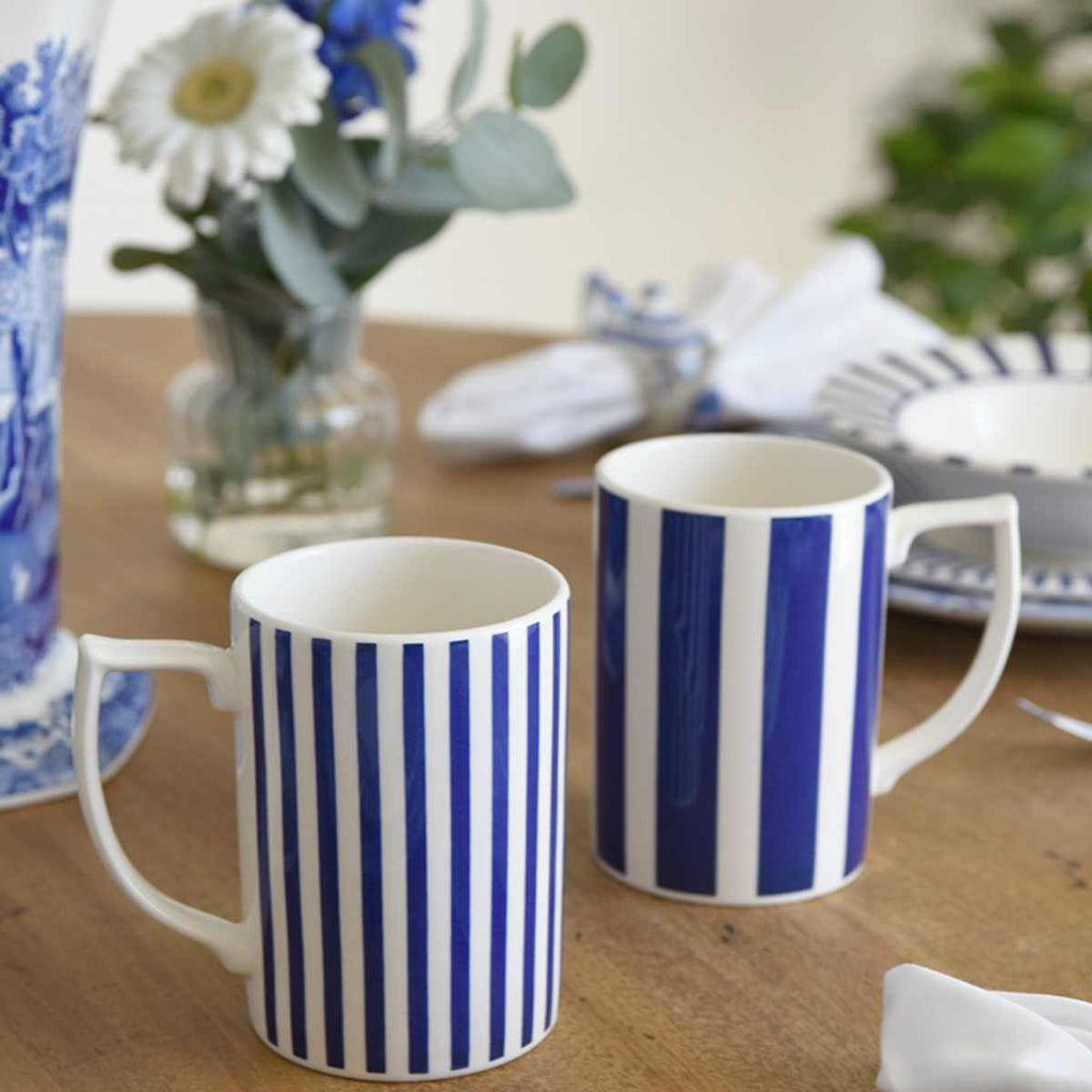 Steccato Narrow Stripe Mugs, Set of 4