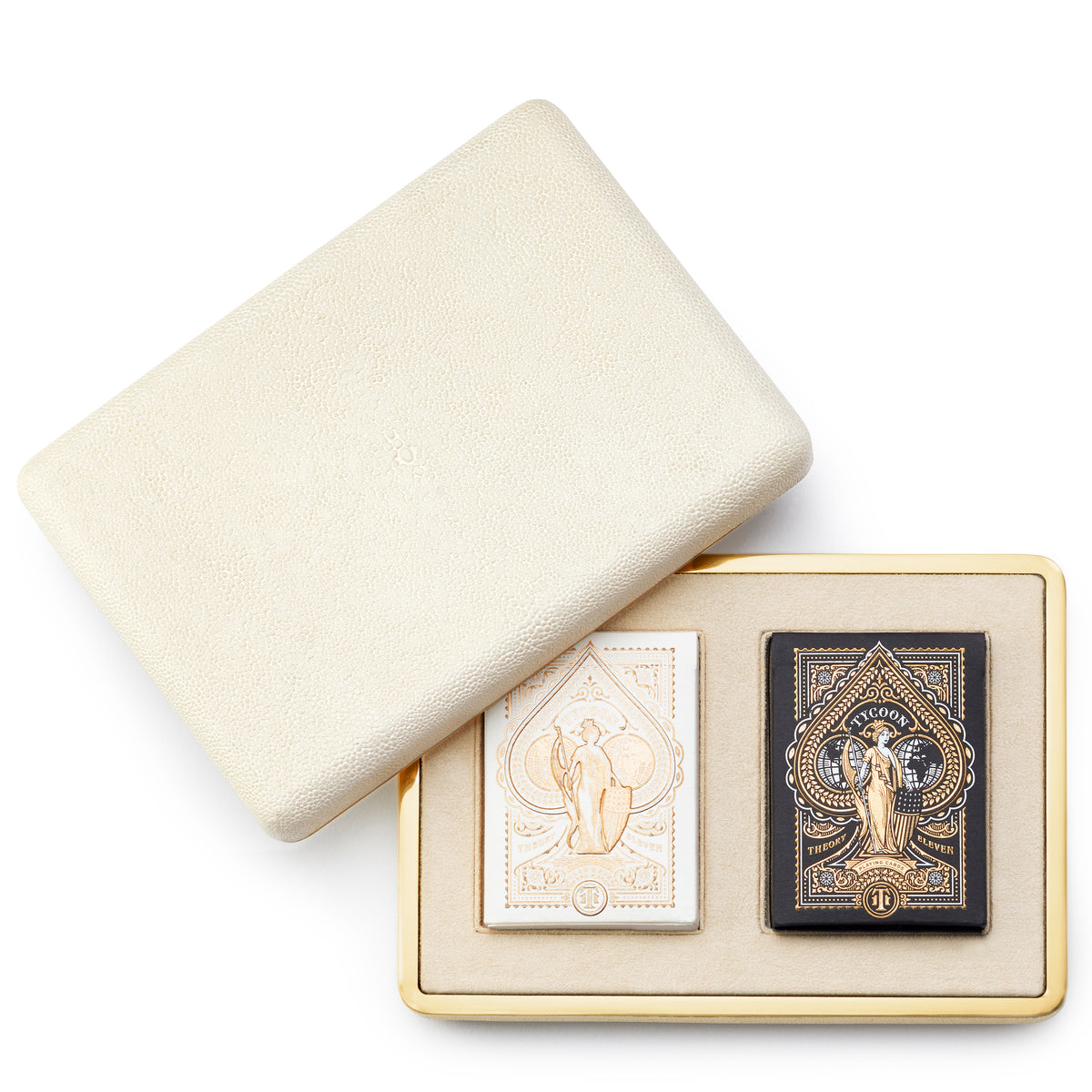 Shagreen Card Set in Cream