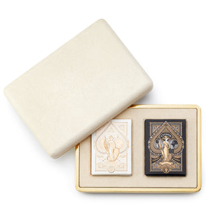 Shagreen Card Set in Cream