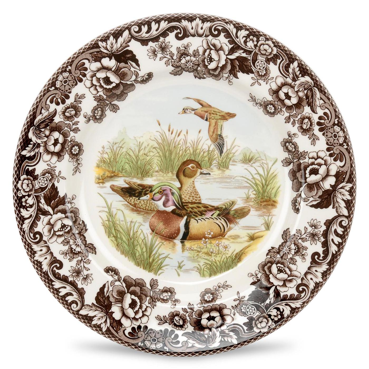 Woodland Salad Plate with Wood Duck