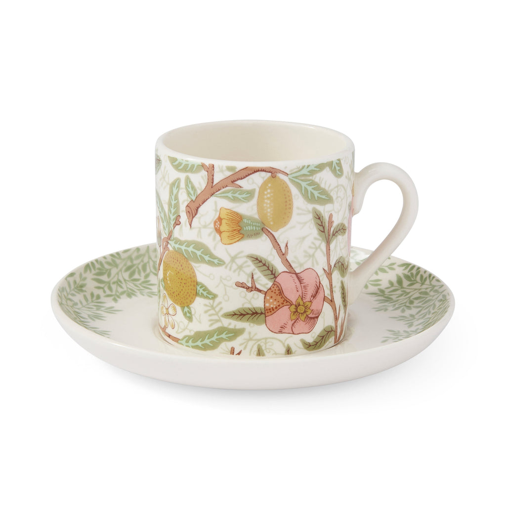 Morris & Co. Assorted Espresso Cups & Saucers, Set of 4