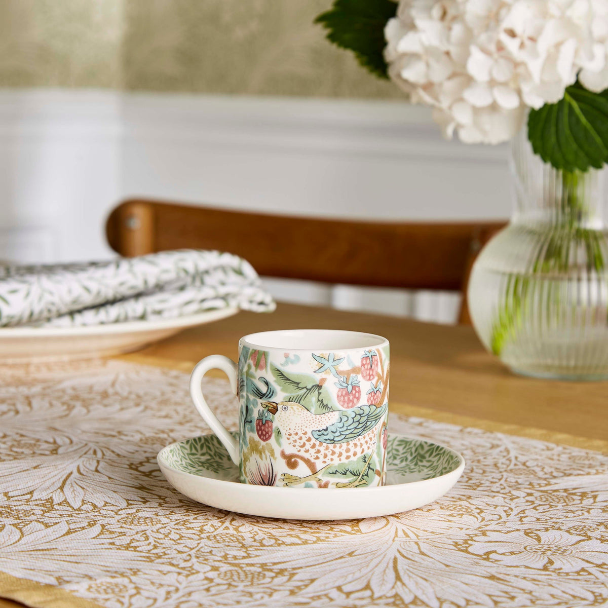 Morris & Co. Assorted Espresso Cups & Saucers, Set of 4