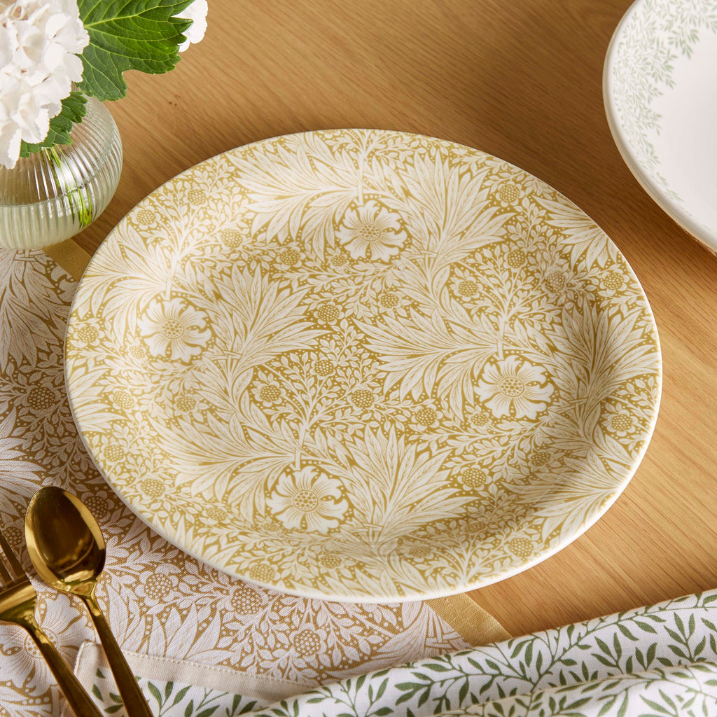 Morris & Co. 13" Round Marigold Platter