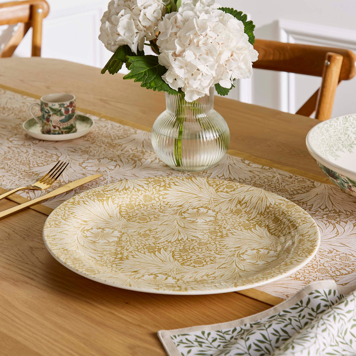 Morris & Co. 13" Round Marigold Platter
