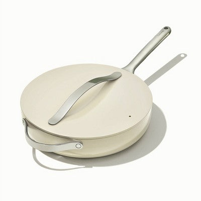 Caraway Sauce Pan with Lid (Color: Cream)