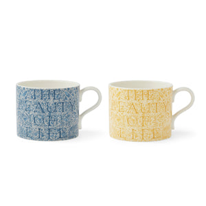 Morris & Co. “Beauty in Life” Mugs, Set of 2