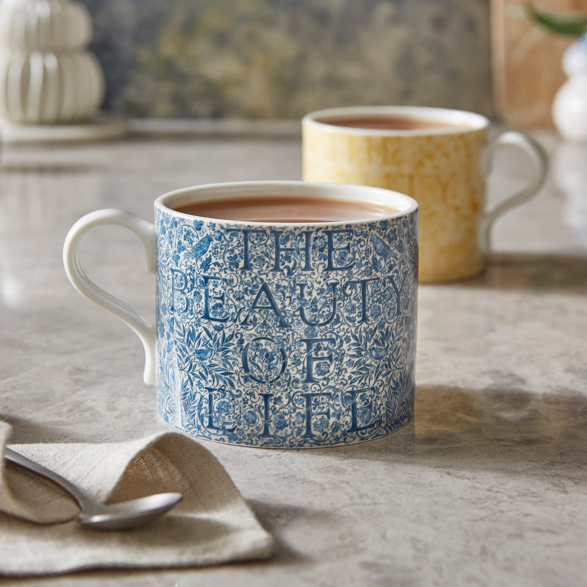 Morris & Co. “Beauty in Life” Mugs, Set of 2