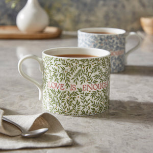 Morris & Co. “Love is Enough” Mugs, Set of 2