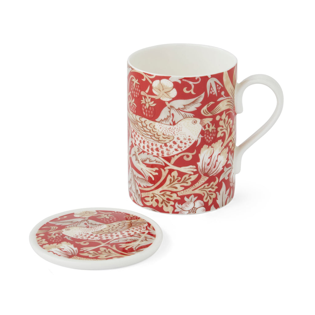 Morris & Co. Mug & Coaster Set in Indian Red