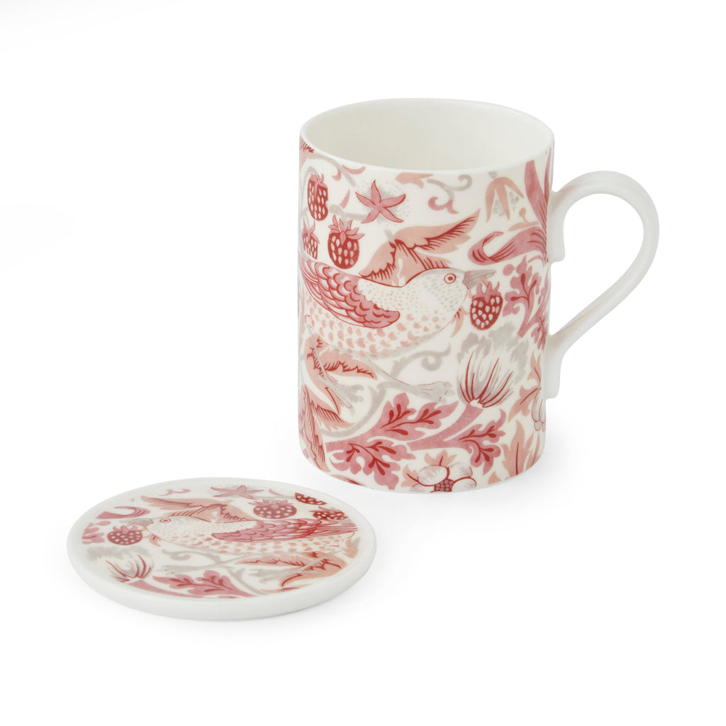 Morris & Co. Mug & Coaster Set in Madder