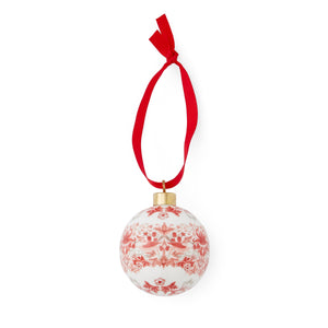 Morris & Co. Bauble in Strawberry Thief Madder