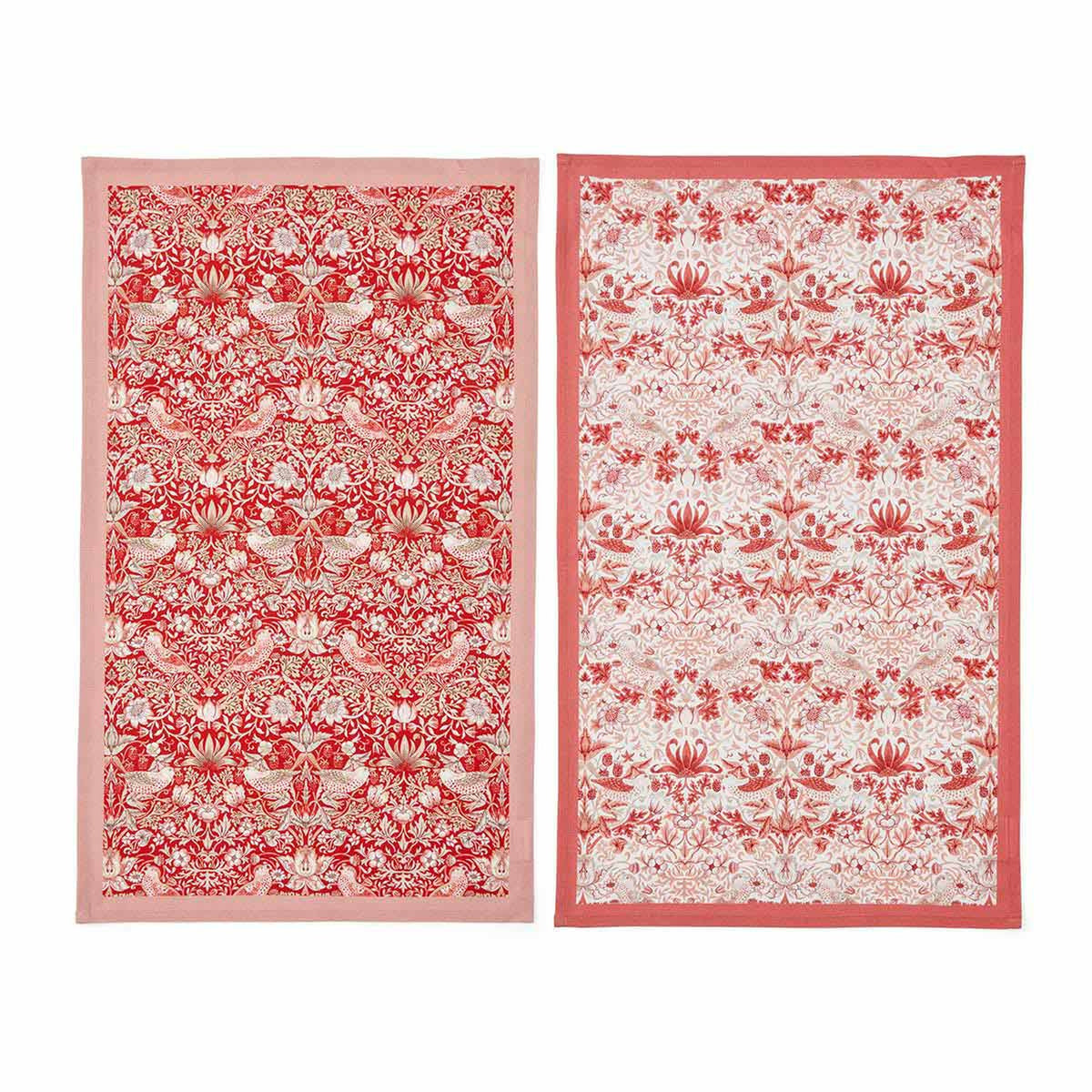Morris & Co. Strawberry Thief Assorted Tea Towels, Set of 2