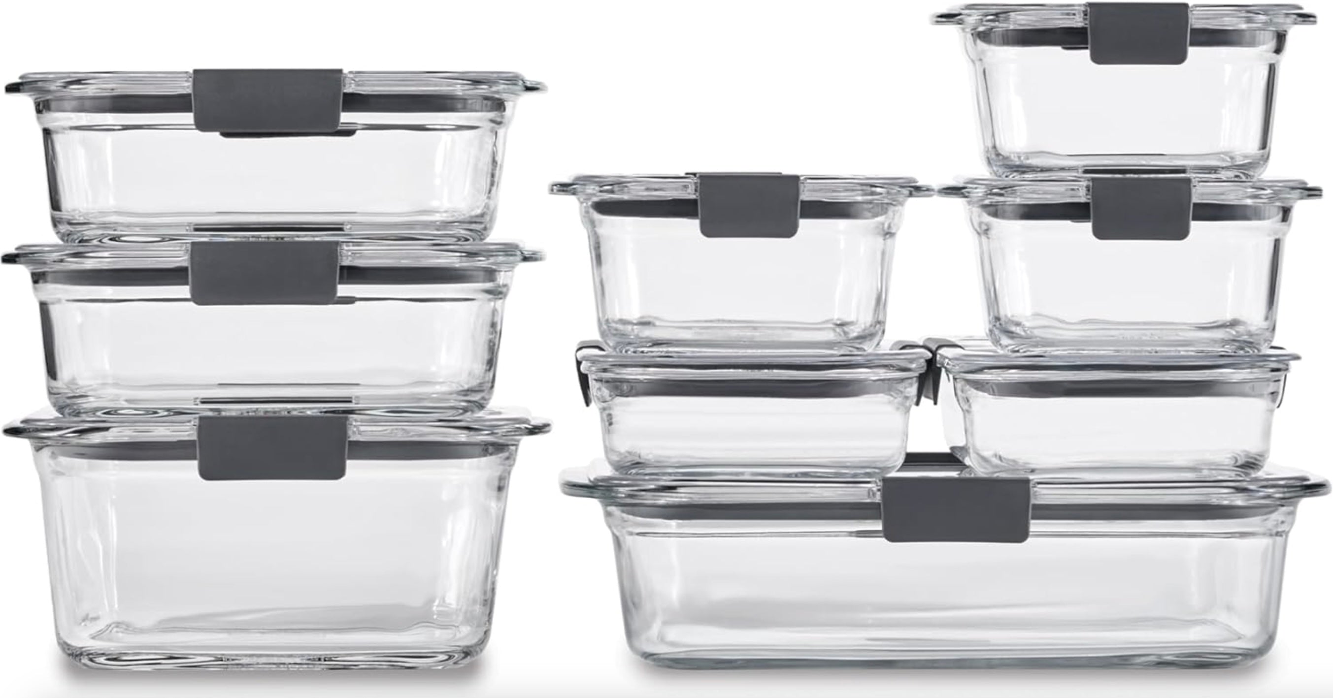 Brilliance Glass Food Storage Containers, Set of 9