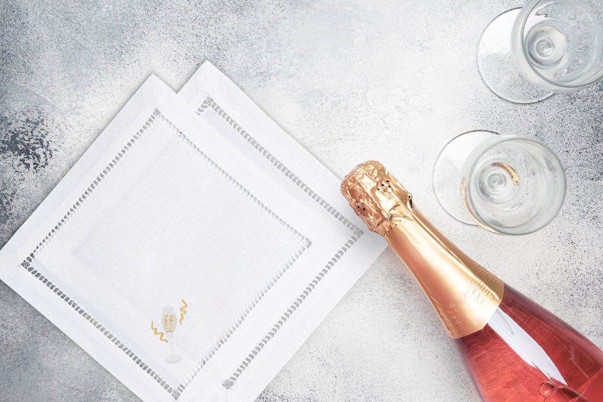 Champagne Celebration Cocktail Napkins, Set of 4