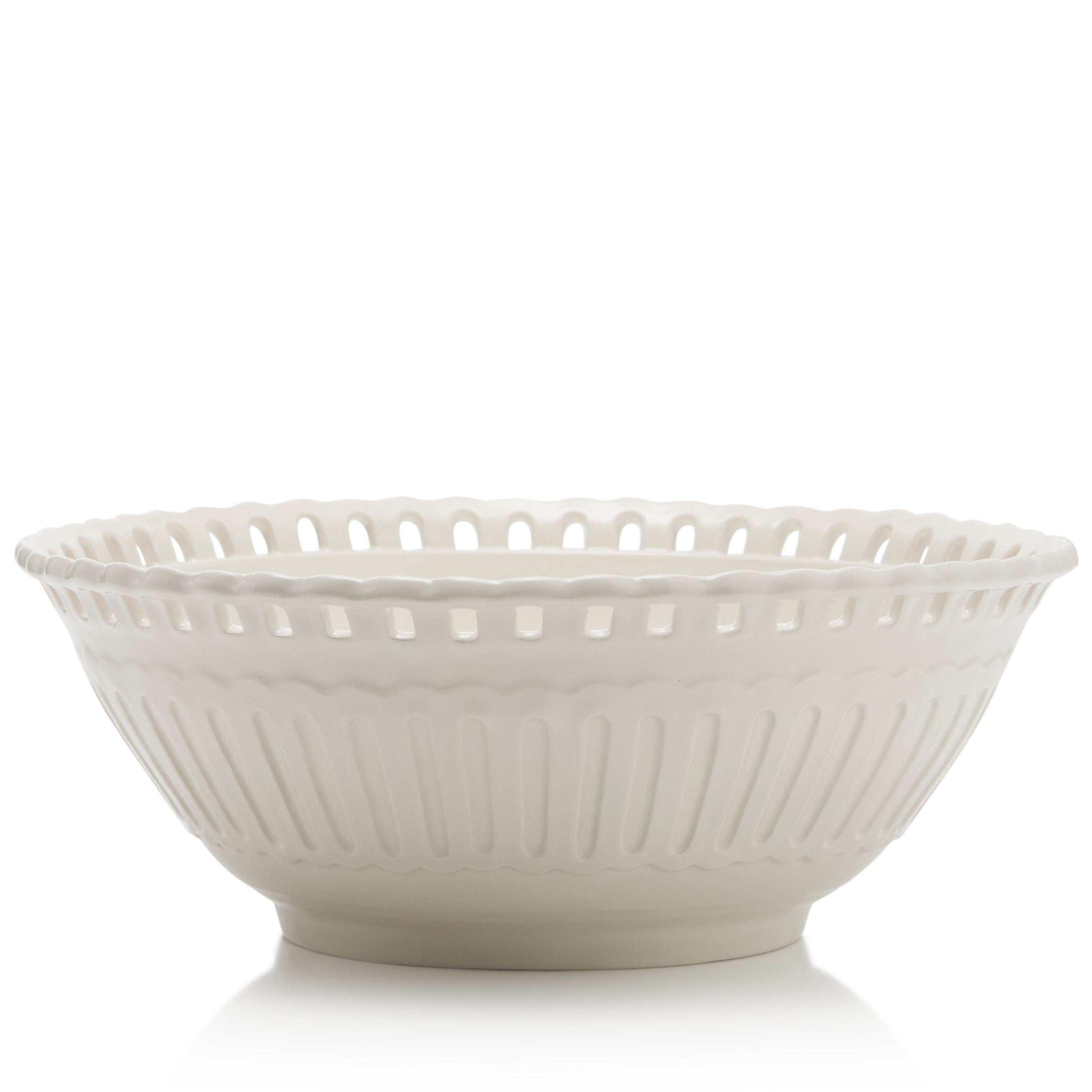 Balconata Creamware Serving Bowl