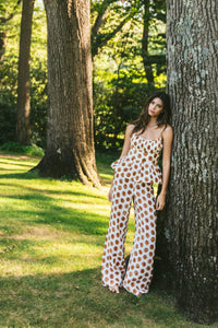 Sunflower Pant in Celeste Spot Ginger