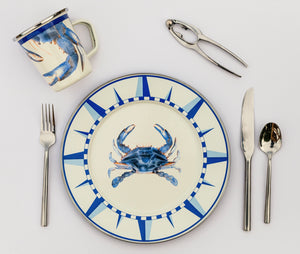 Dinner Plates in Blue Crab, Set of 4