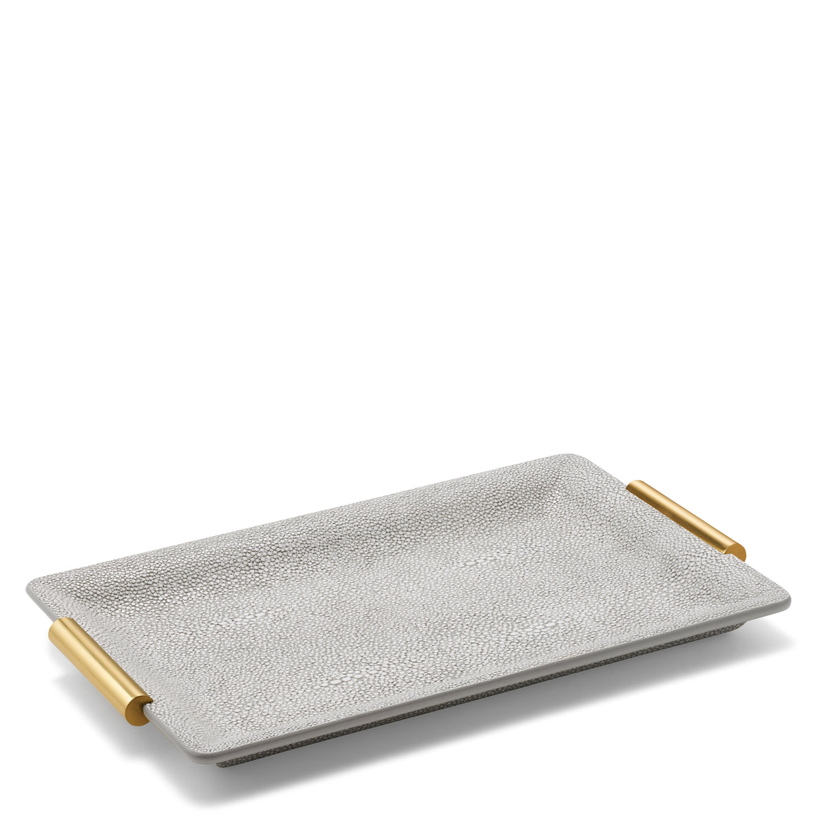 Shagreen Vanity Tray in Small in Dove
