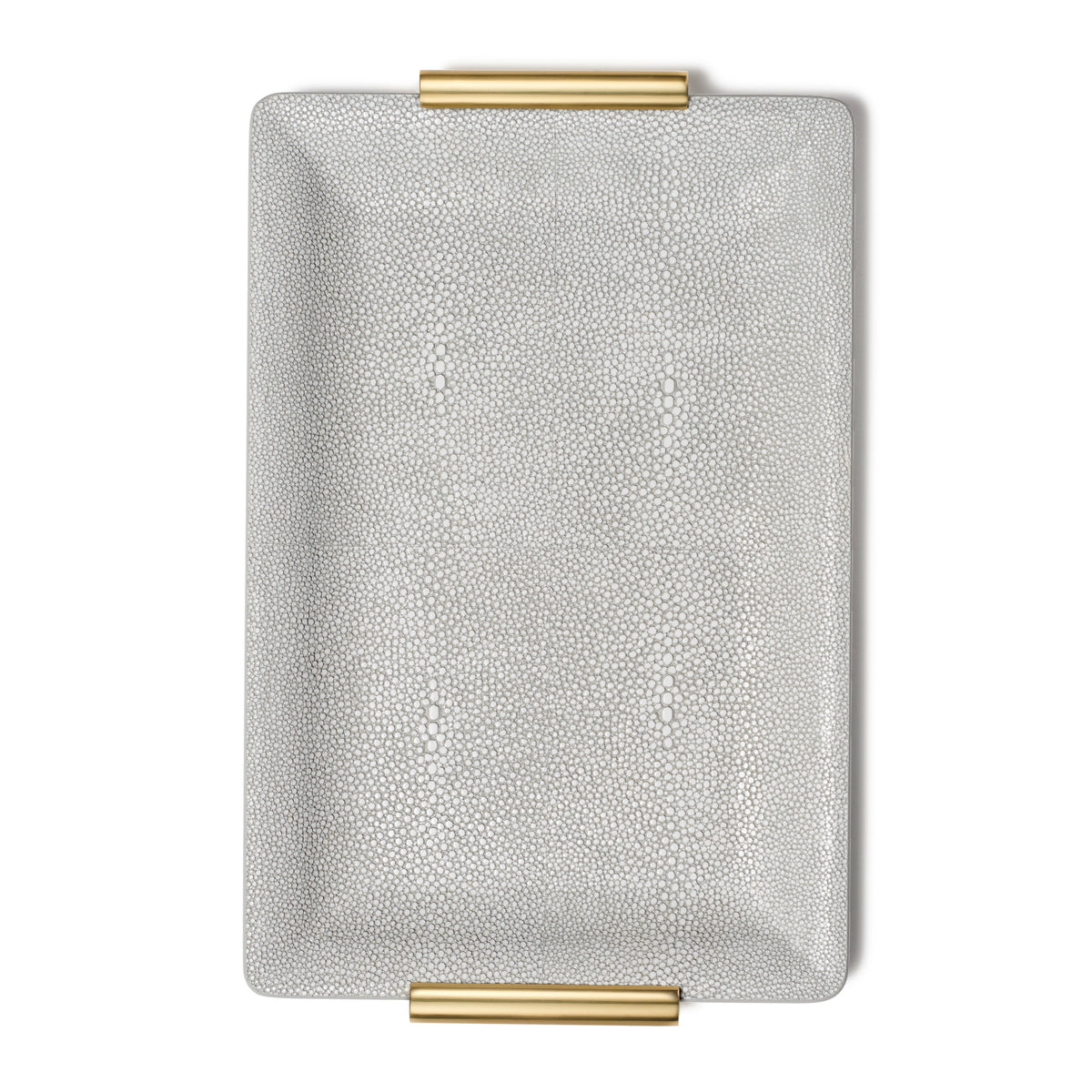 Shagreen Vanity Tray in Small in Dove