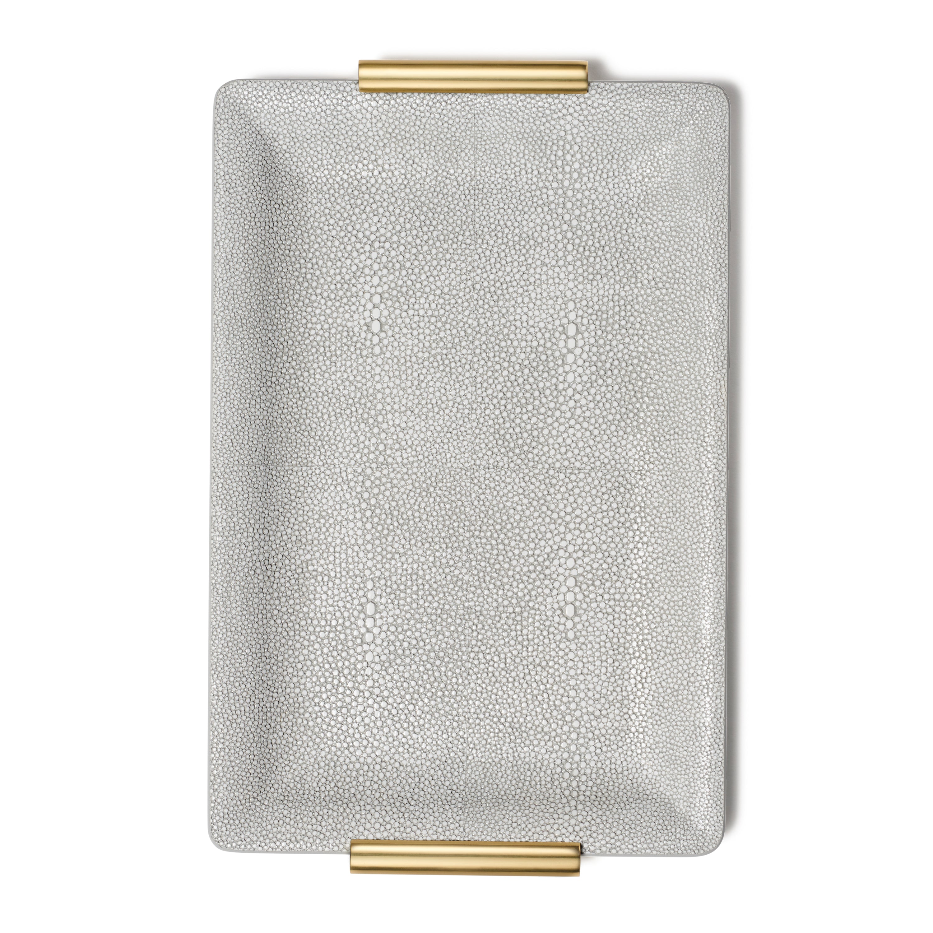 Shagreen Vanity Tray in Small in Dove