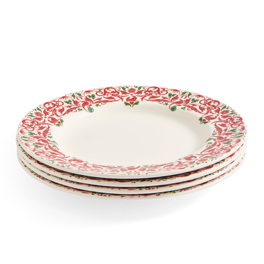 Christmas Tree Yuletide 10.5" Dinner Plates, Set of 4