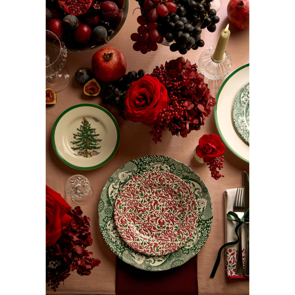 Christmas Tree Yuletide 8" Salad Plates, Set of 4