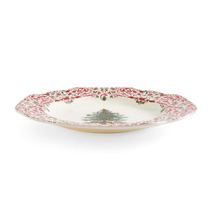 Christmas Tree Yuletide 10.5" Scalloped Dinner Plates, Set of 4