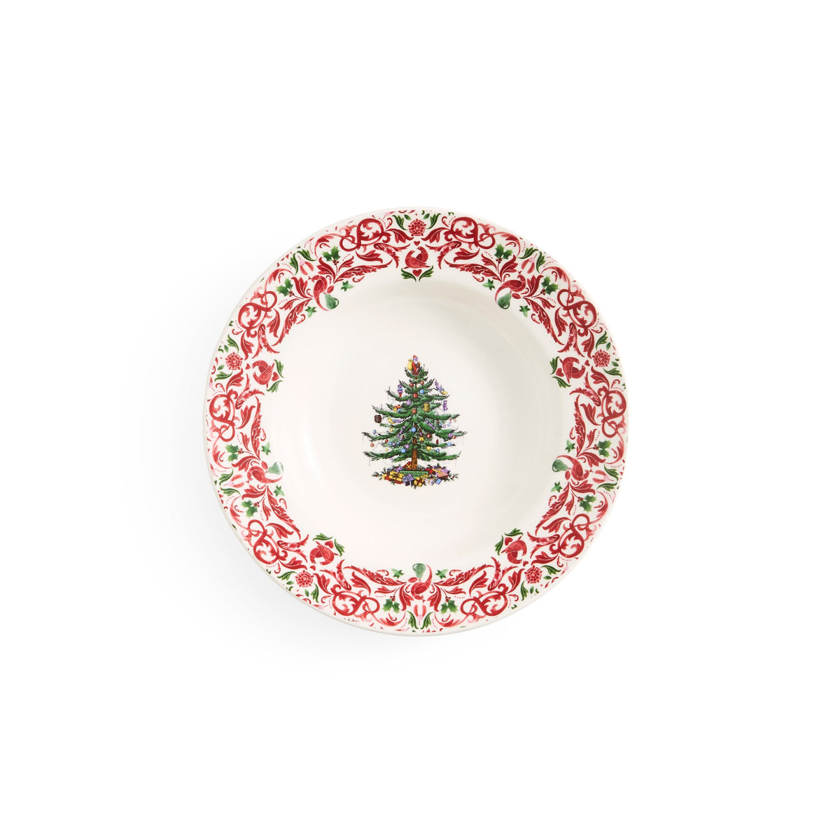 Christmas Tree Yuletide 9" Soup Plates, Set of 4