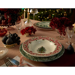 Christmas Tree Yuletide 9" Soup Plates, Set of 4
