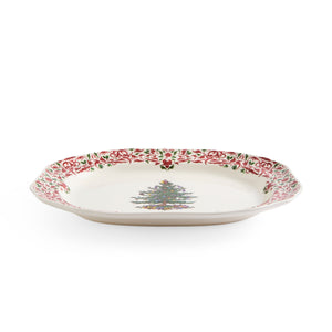 Christmas Tree Yuletide 14" Rectangular Tray