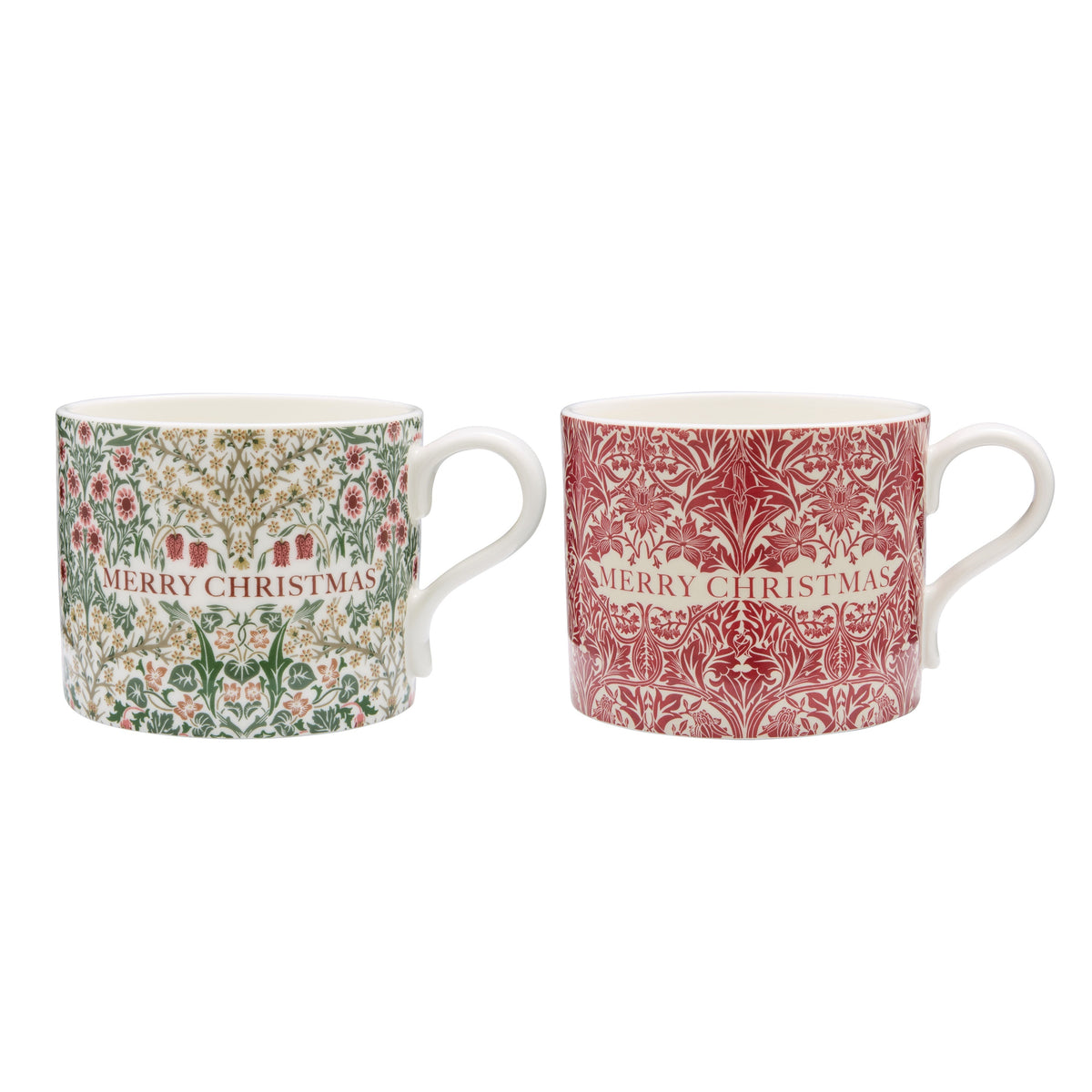 Morris & Co. Christmas 12 oz Mugs, Set of 2