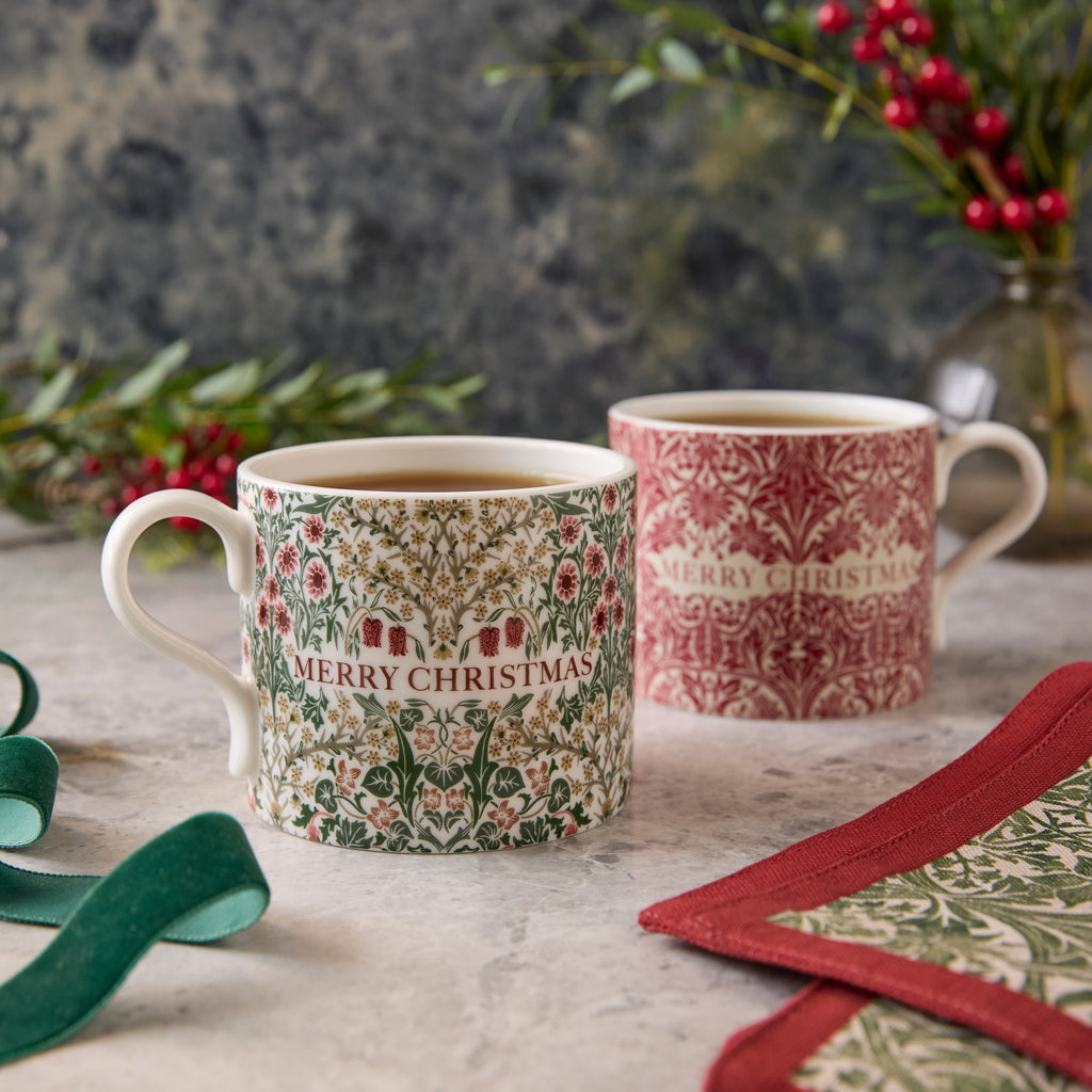 Morris & Co. Christmas 12 oz Mugs, Set of 2