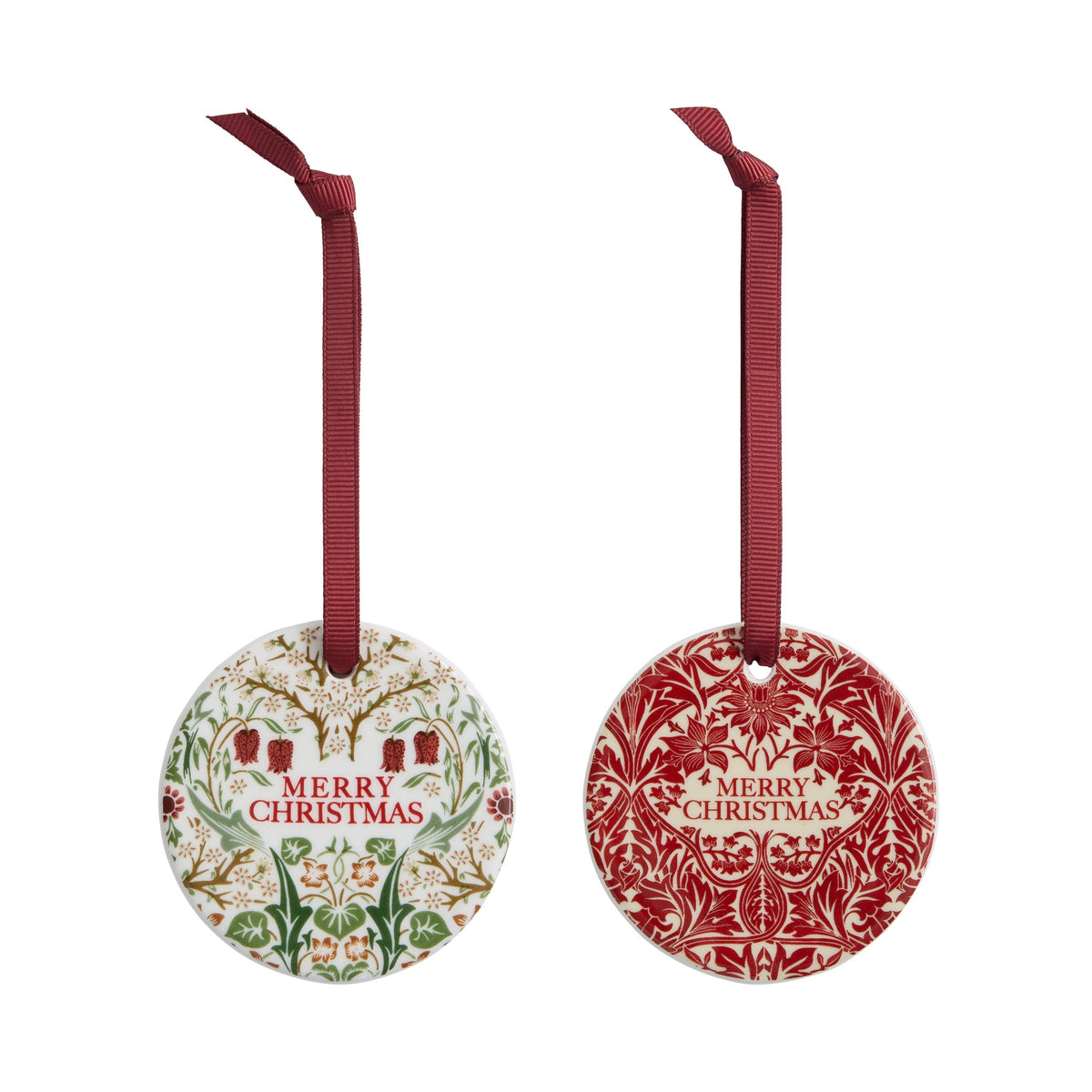 Morris & Co. Christmas Decorations, Set of 2