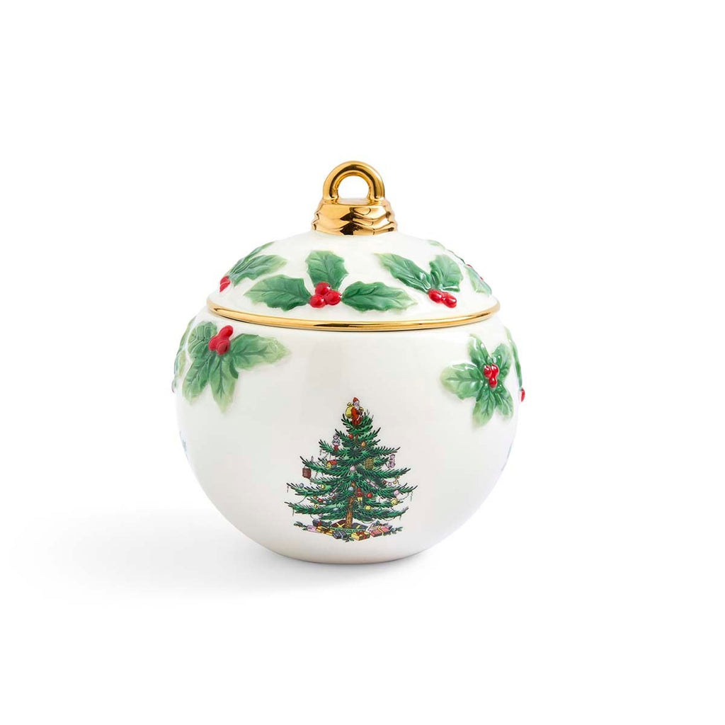 Christmas Memories 5" Bauble Lidded Candy Bowl