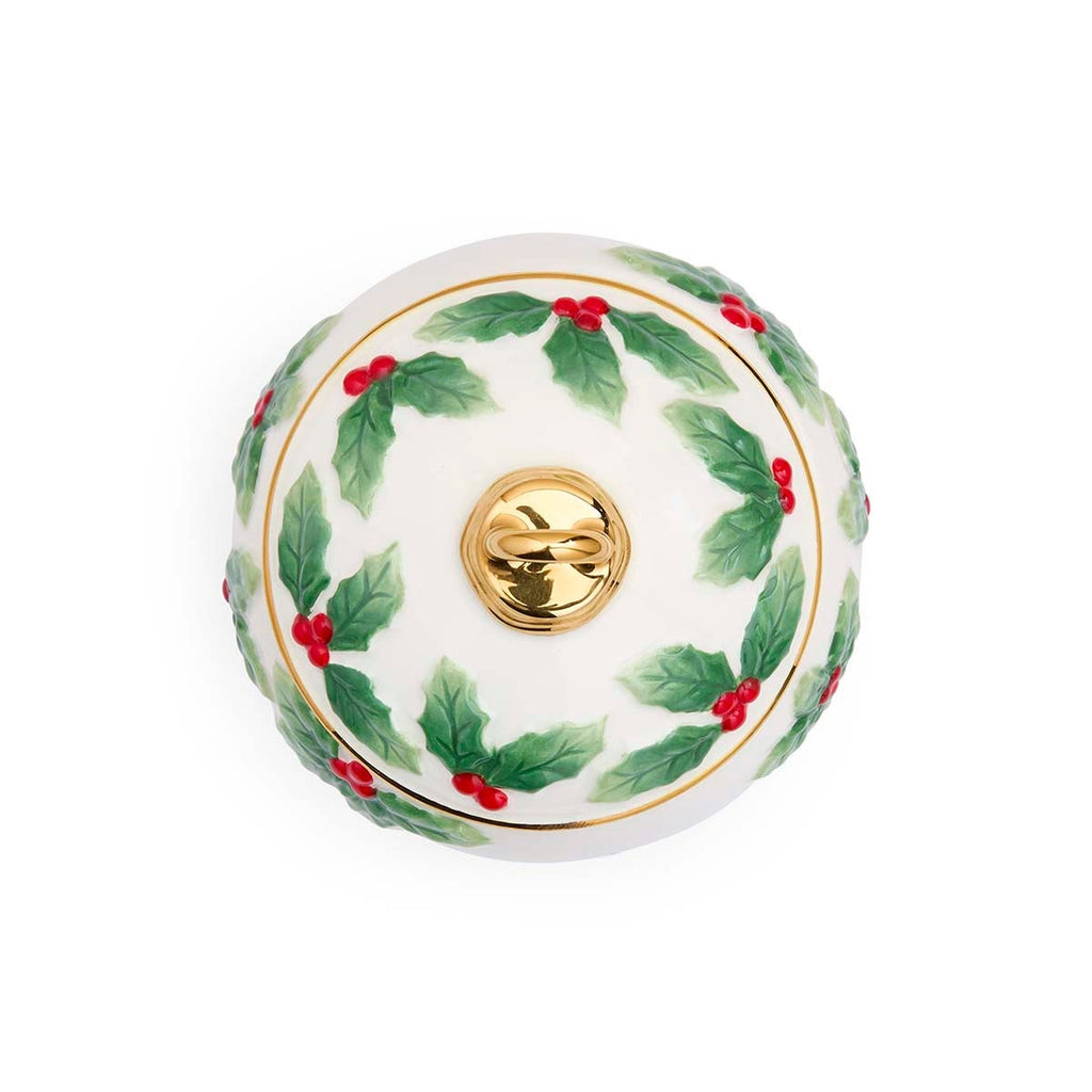 Christmas Memories 5" Bauble Lidded Candy Bowl