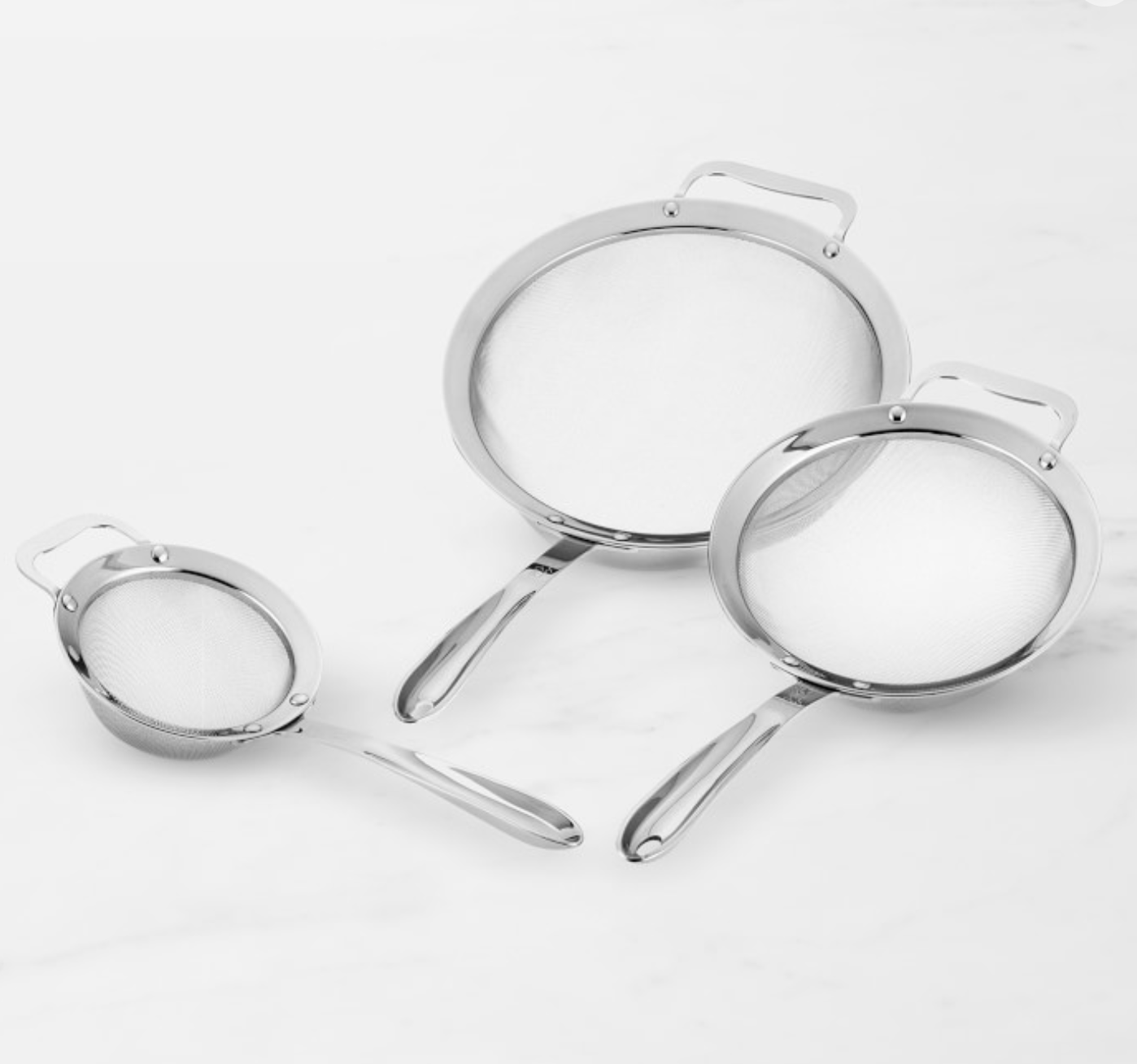 All-Clad Stainless-Steel Strainer, Set of 3