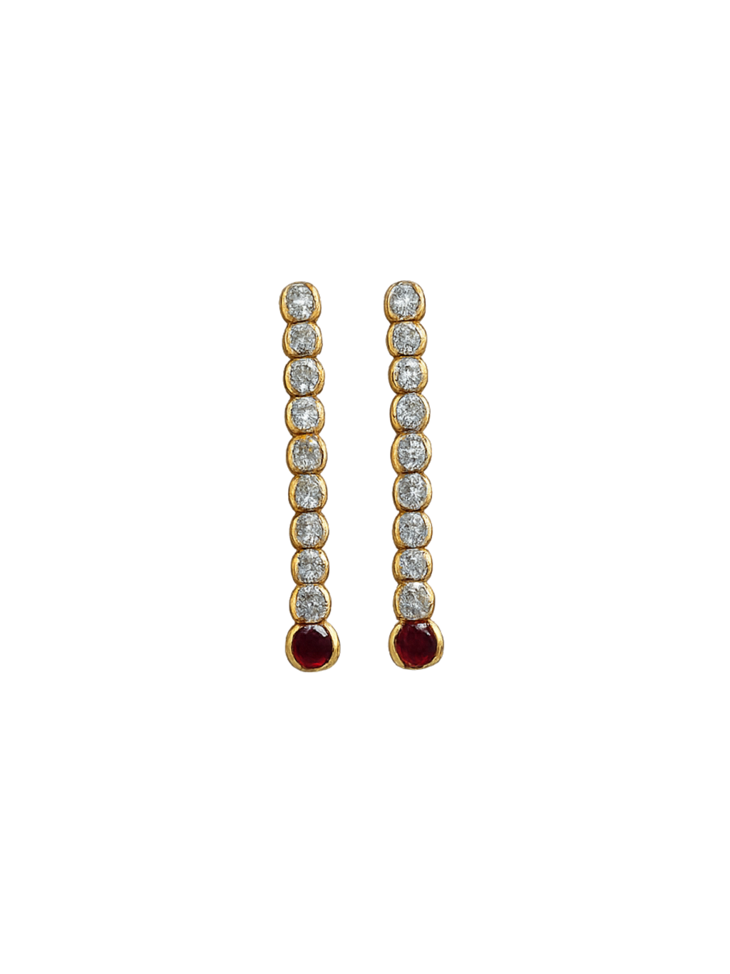Celia Drop Earrings in Red