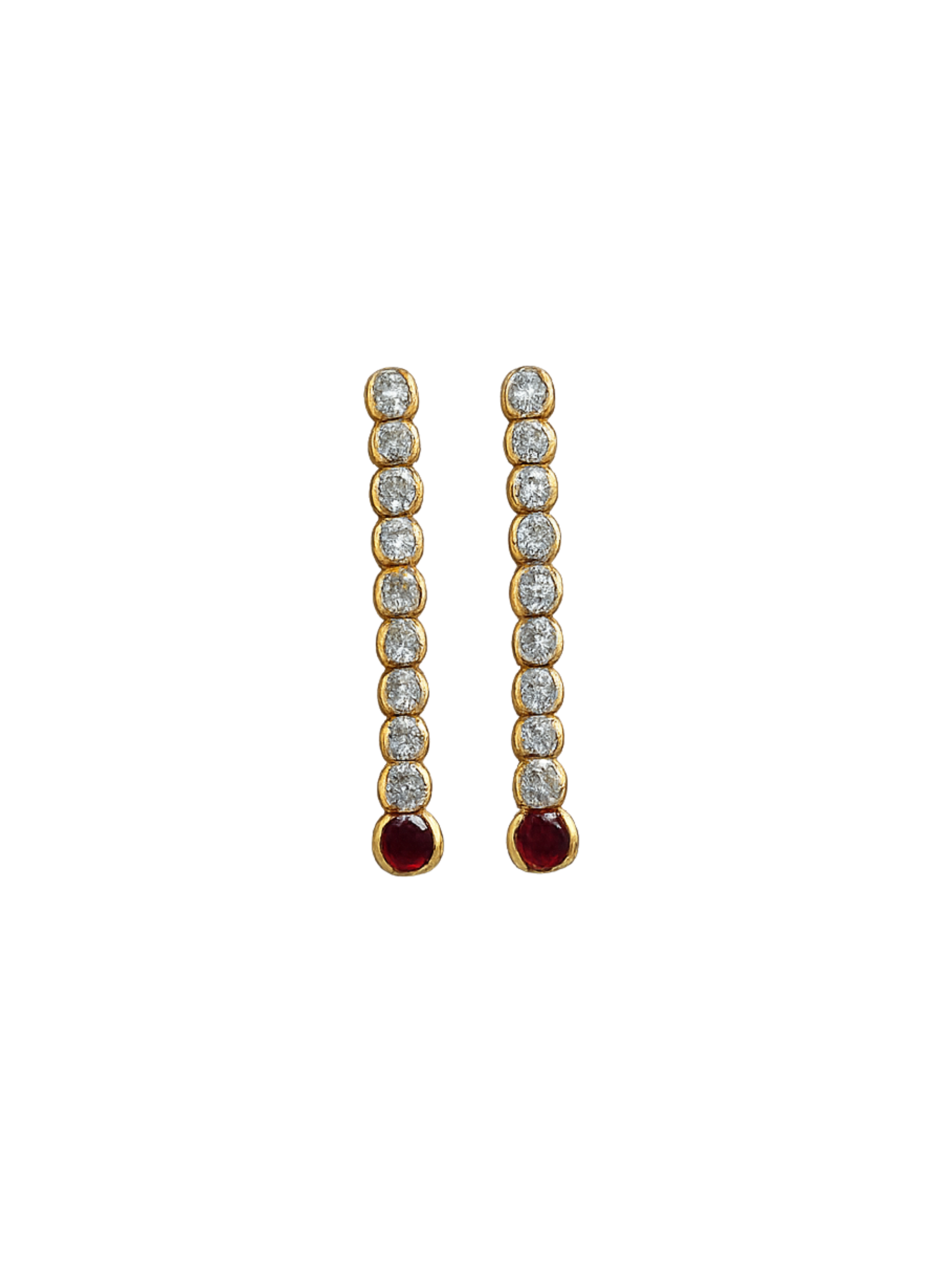 Celia Drop Earrings in Red