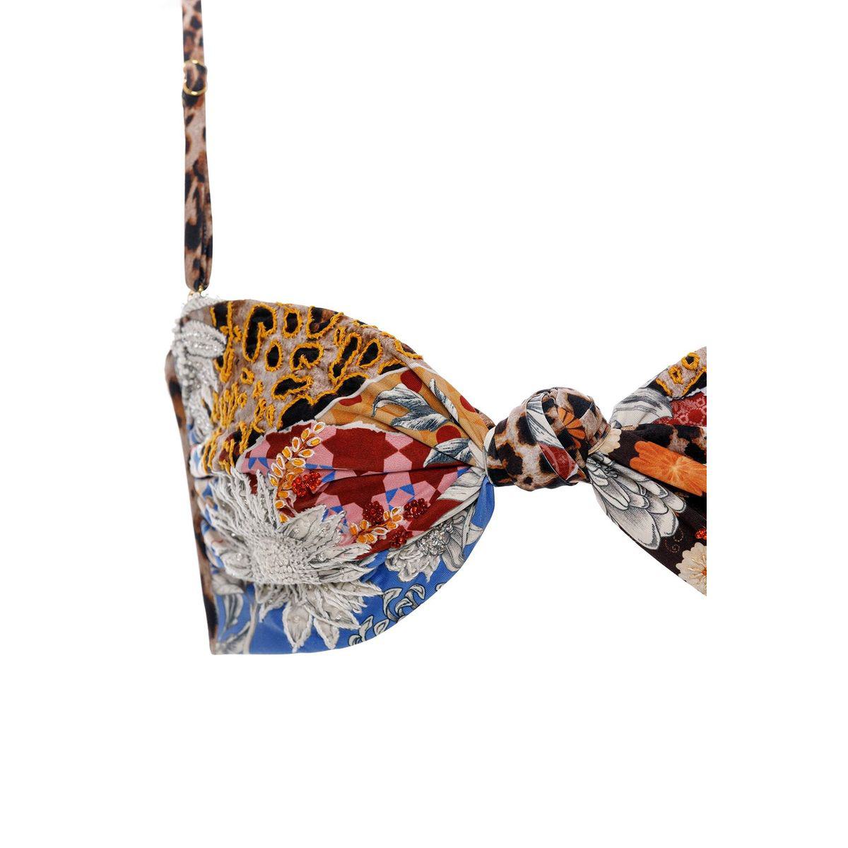 Lucille Bikini Top in Quilt