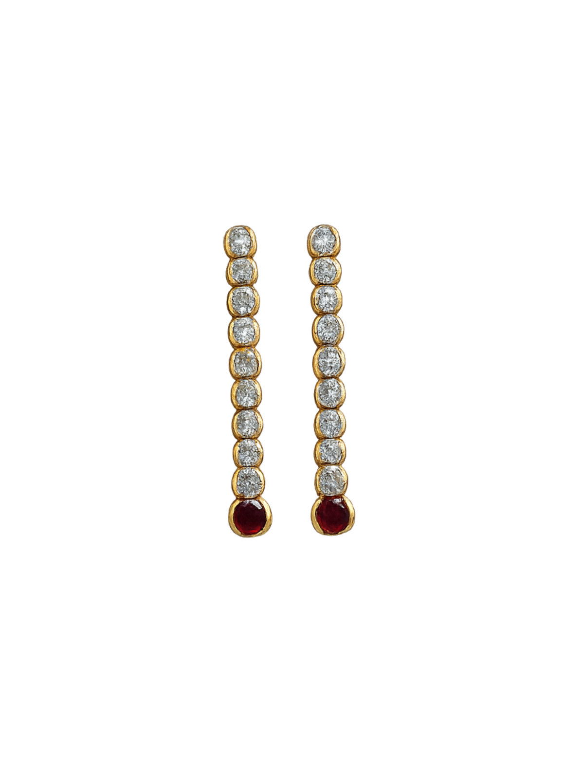 Celia Drop Earrings in Red