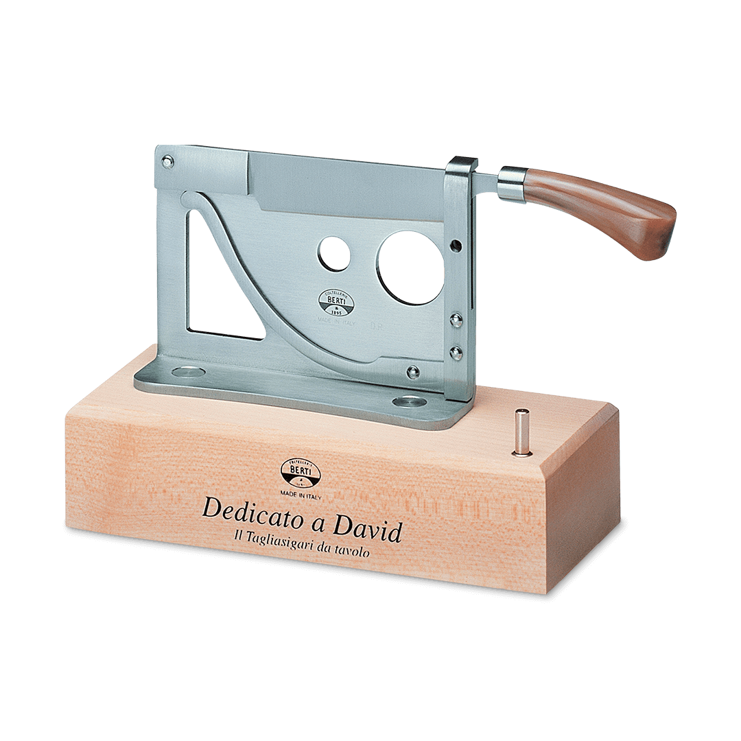 Cigar Cutter with Wood Base