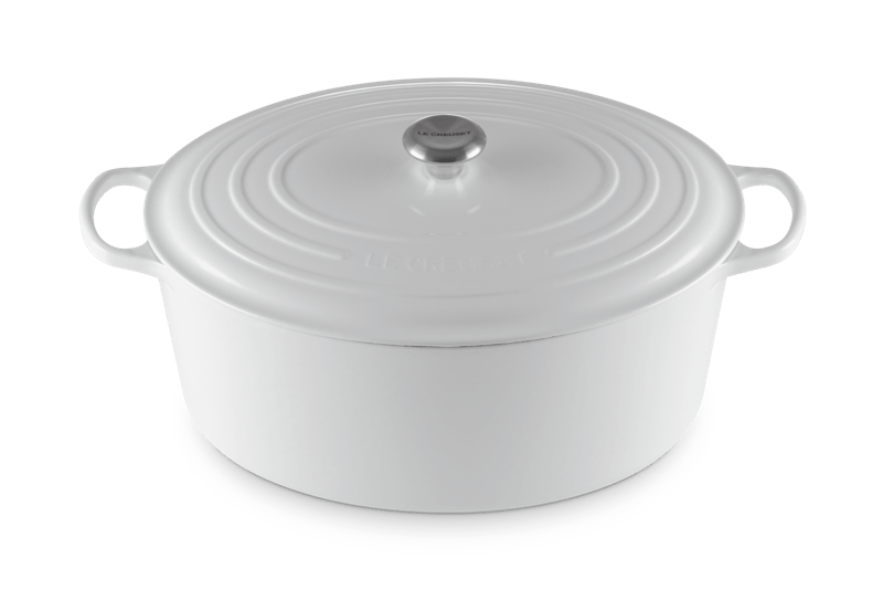 Signature Oval Dutch Oven in White 15.5 qt.