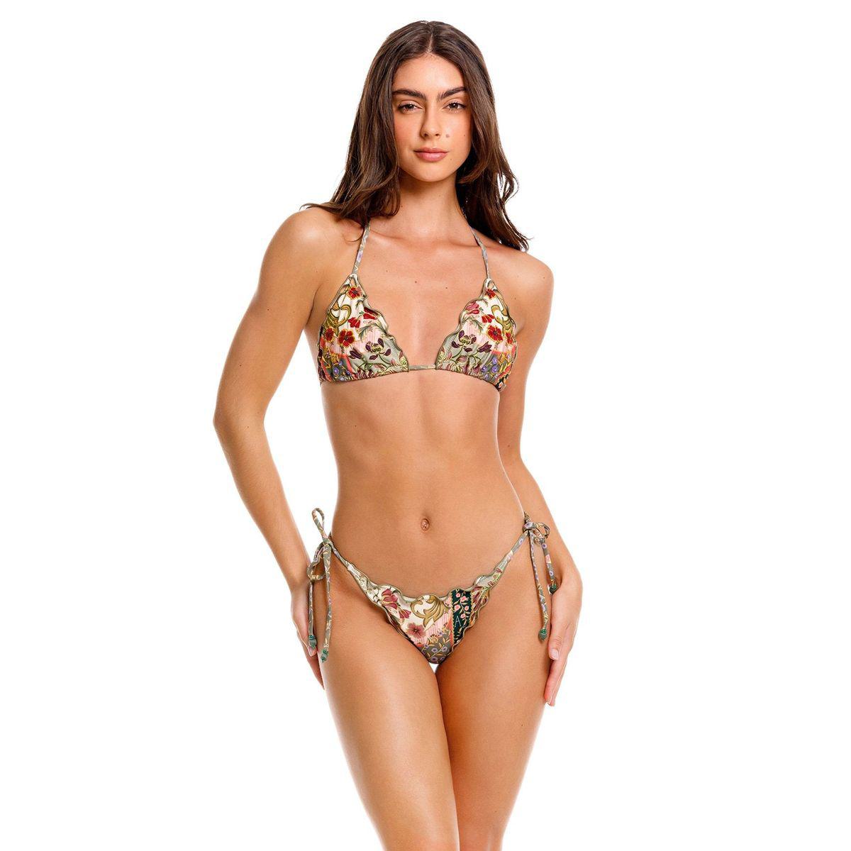 Alegria Bikini Bottom in Aura