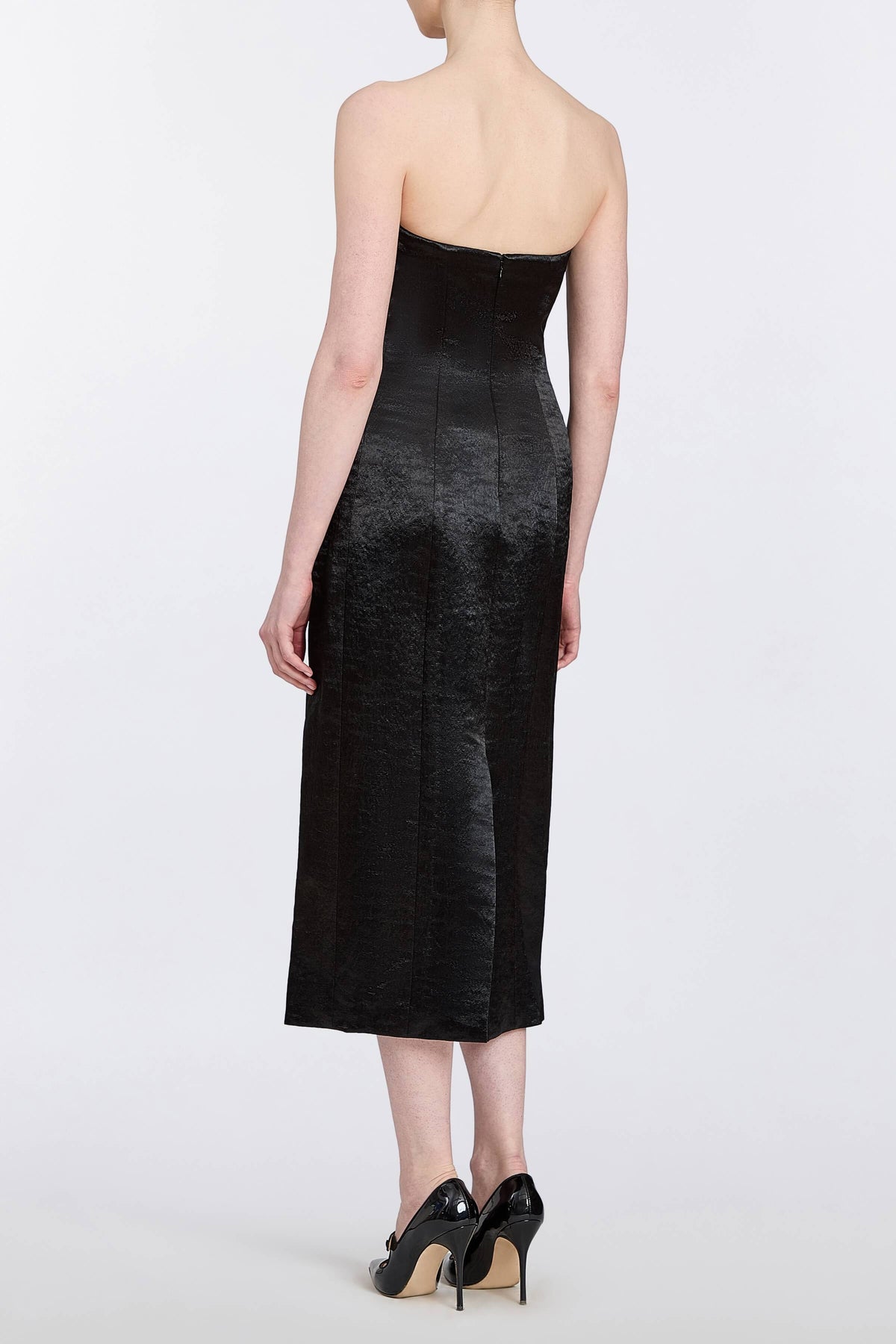Lana Hammered Satin Midi Dress