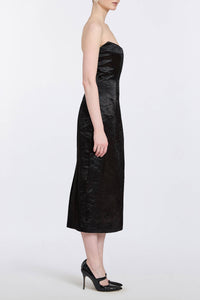 Lana Hammered Satin Midi Dress