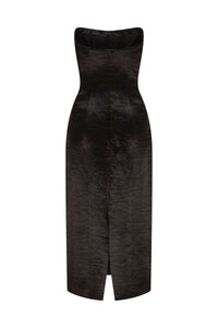 Lana Hammered Satin Midi Dress