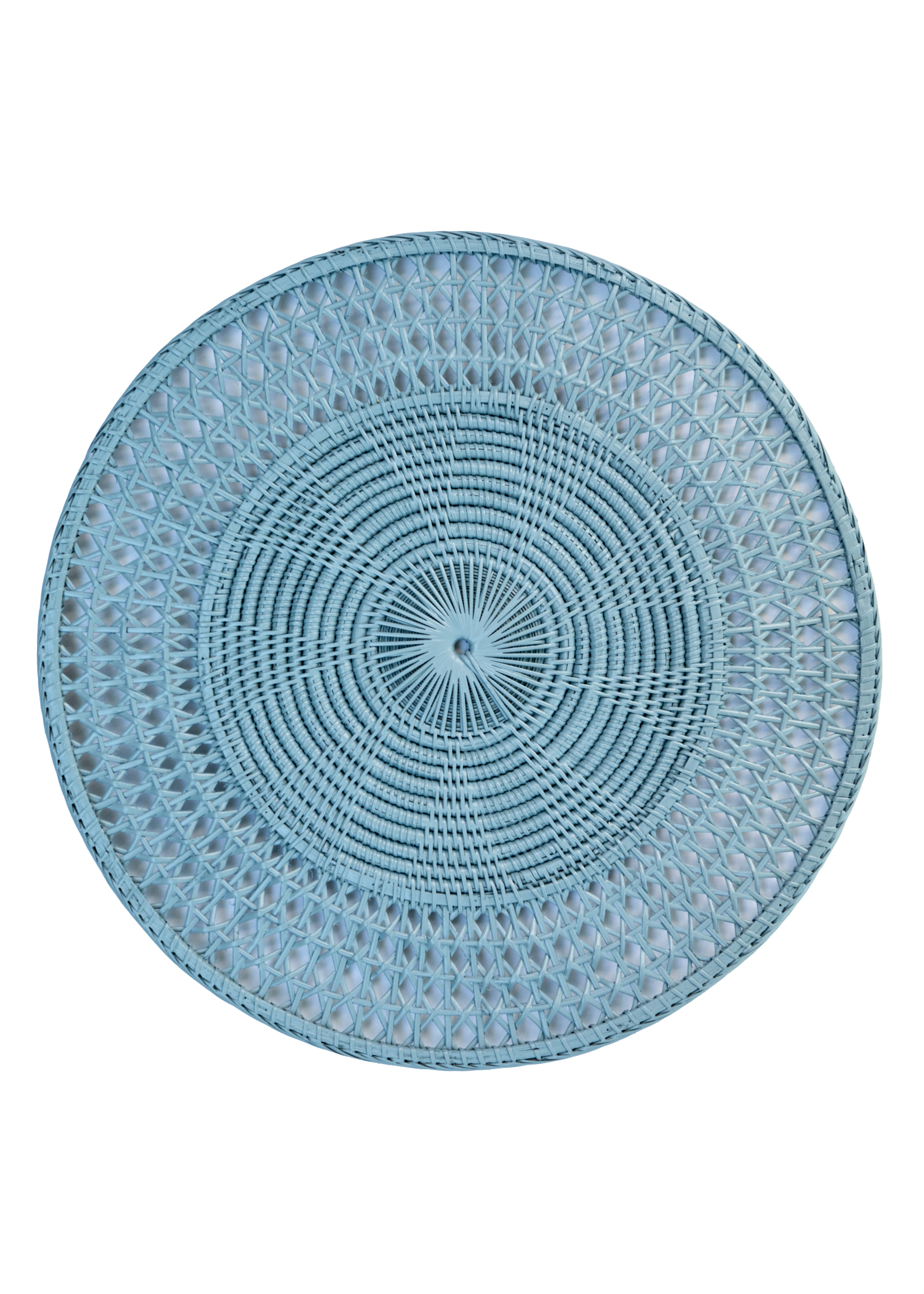 Rattan Terra Placemat in Light Blue