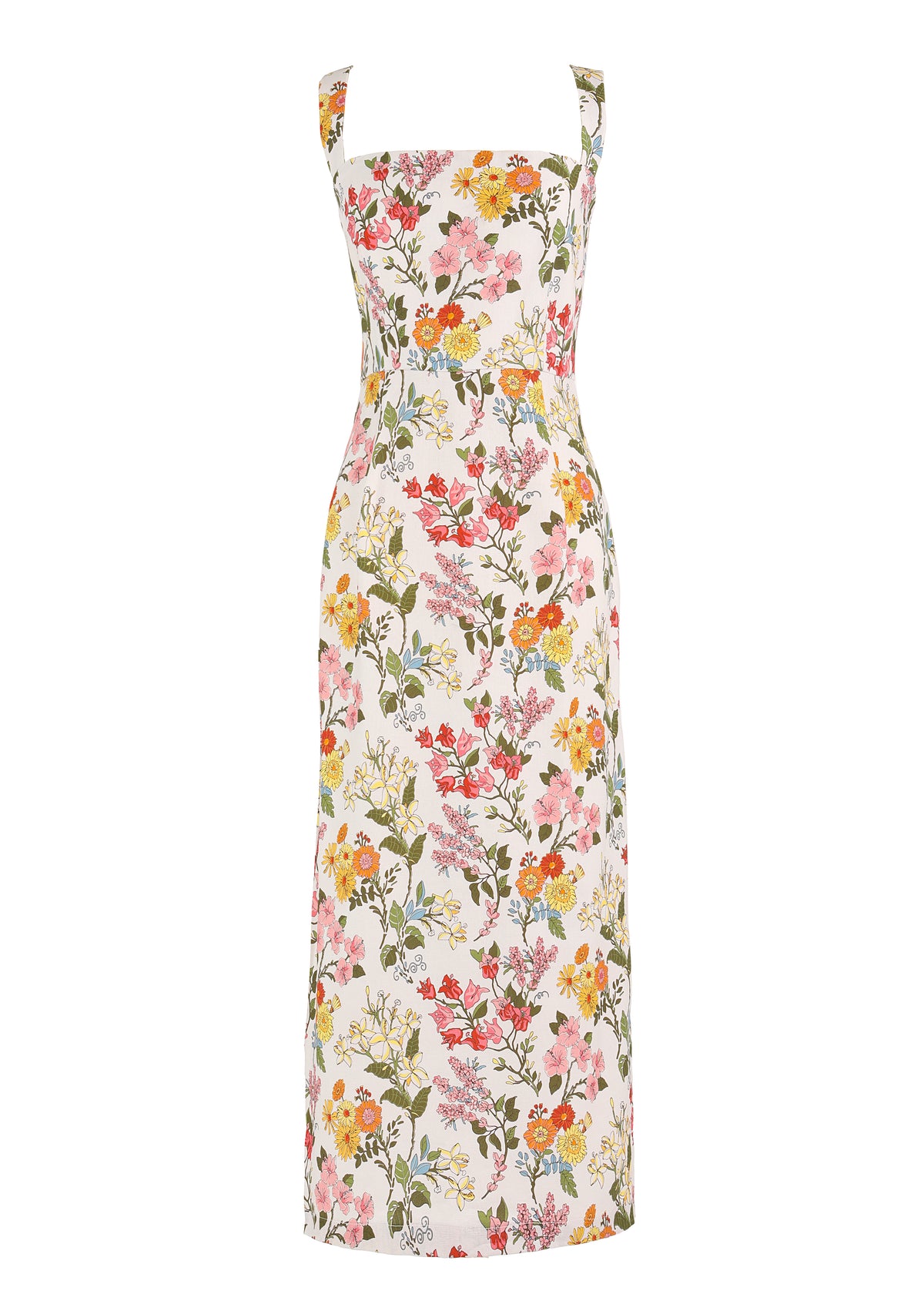 OTM Exclusive: Long Slip Dress in Multi Floral